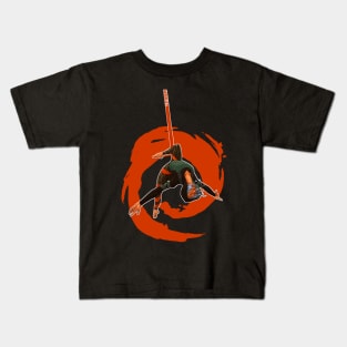 Aerialist, Orange Impact Kids T-Shirt